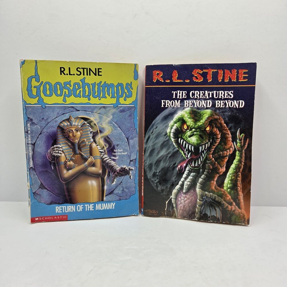 Vintage R L Stine Book Lot Return of the Mummy Goosebumps 23 Creatures Beyond